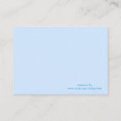 ブルー水玉模様シャワーレジストリカード エンクロージャーカード (裏面)