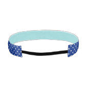 ブルー水玉模様ズヘッドバンド アスレチックヘッドバンド (裏面)