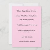 ブルー水玉模様ダシュント 招待状 (裏面)