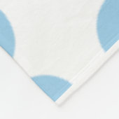 ブルー水玉模様デザイン フリースブランケット (角)