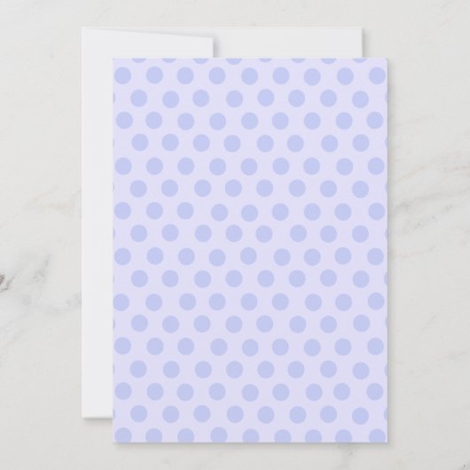 ブルー水玉模様ボウベビーシャワー招待状 招待状 (裏面)