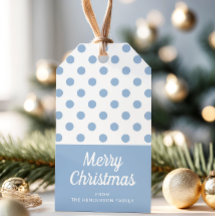 ブルー水玉模様メリークリスマス