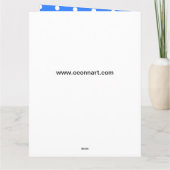 ブルー水玉模様sweet sixteen サンキューカード (裏面)