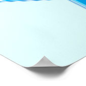 ブルー泳ぐ人引用文パーソナライズされたポスター ポスター (角)