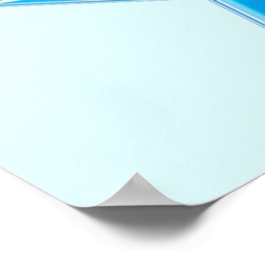 ブルー泳ぐ人引用文パーソナライズされたポスター ポスター (角)