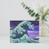 ブルー津波日本のスケッチ ポストカード (スタンド正面)