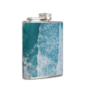 ブルー海ウェーブズサンディビーチ フラスク (右)