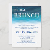 ブルー海ウェー結婚ズブライダルブランチ招待状 招待状 (正面)