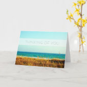 ブルー海ウォーターと考えるグリーングラス カード (黄色い花)