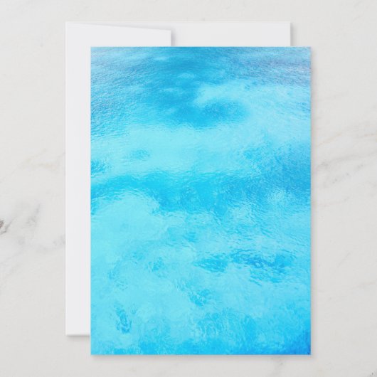 ブルー海ウォーターカスタムウェディング招待状 招待状 (裏面)