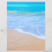 ブルー海ウォータービーチサンドスクラップブック紙 (裏面)