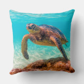 ブルー海ウミガメ装飾用クッション クッション (裏面)