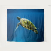 ブルー海ウミガメ タペストリー (正面(横))