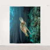 ブルー海ウミガメ タペストリー (正面)