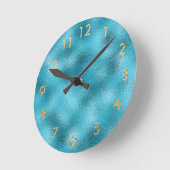 ブルー海カスタムロゴイメージ事業 ラウンド壁時計 (傾斜)