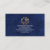 ブルー海カラフルイヒツスフィッシュクリスチャン牧師 名刺 (裏面)