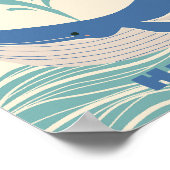 ブルー海クジラ子供部屋ウォールアートポスタープリント ポスター (角)