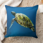 ブルー海グリーンウミガメ装飾用クッション クッション (ブランケット)