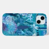 ブルー海コラージュ電話ケース Case-Mate iPhoneケース (裏面 (横))