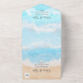 ブルー海コースト結婚ーズ オールインワン招待状 (外側)