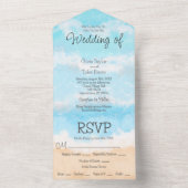 ブルー海コースト結婚ーズ オールインワン招待状 (内側)