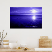 ブルー海サンセット ポスター (キッチン)