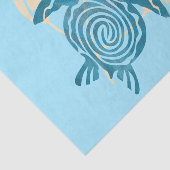 ブルー海シータートルデジタルデザイン 薄葉紙 (詳細)