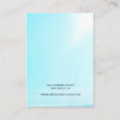 ブルー海シーンフラミンゴネックレスディスプレイ 名刺 (裏面)