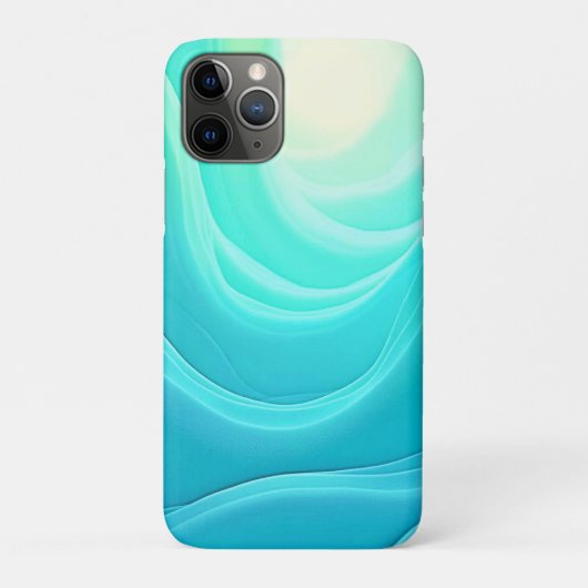 ブルー海セレニティ抽象芸術ウェーブデザイン Case-Mate iPhoneケース (裏)
