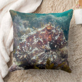 ブルー海タコ珊瑚礁装飾用クッション クッション (ブランケット)