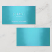 ブルー海ターコイズアクアマリンデリケートブラックビップ 名刺 (正面/裏面)