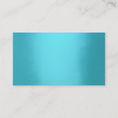 ブルー海ターコイズアクアマリンデリケートブラックビップ 名刺 (裏面)