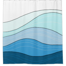 ブルー海デザイン226 シャワーカーテン