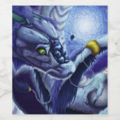 ブルー海ドラゴン&パール ワインラベル (シングルラベル)