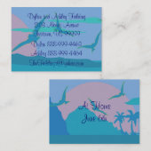 ブルー海パラダイスアットホームアドレス 名刺 (正面/裏面)