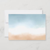 ブルー海ビーチショアサンド結婚ズ 出欠カード (裏面)