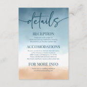 ブルー海ビーチショア結婚サンド詳細 エンクロージャーカード (正面)