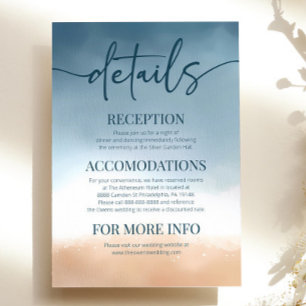 ブルー海ビーチショア結婚サンド詳細 エンクロージャーカード