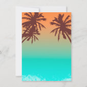 ブルー海ビーチリハーサル夕食招待状ビーチ2 招待状 (裏面)