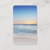 ブルー海ビーチ悔やみや弔慰葬儀記念カード 名刺 (正面)