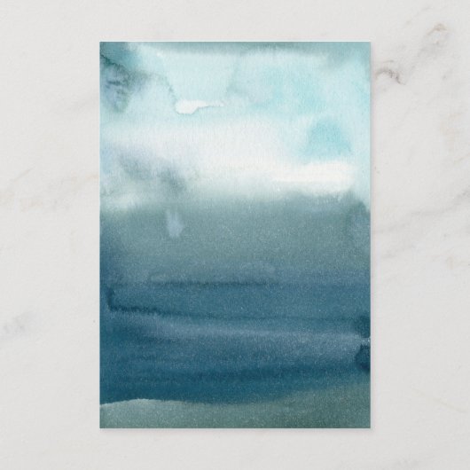 ブルー海ビーチ水結婚色の詳細 エンクロージャーカード (裏面)