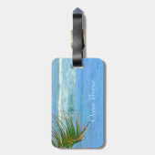 ブルー海ブリーズラゲッジタグとレザーストラップ ラゲッジタグ (裏面縦)