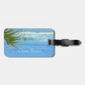 ブルー海ブリーズラゲッジタグとレザーストラップ ラゲッジタグ (裏面横)