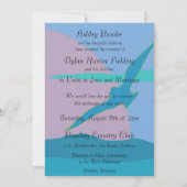 ブルー海ブレンド家族結婚写真 招待状 (裏面)