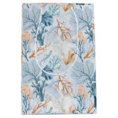 ブルー海マリンシーコーラル ミディアムペーパーバッグ (正面)