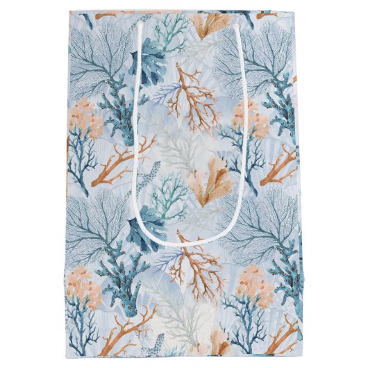 ブルー海マリンシーコーラル ミディアムペーパーバッグ (裏面)