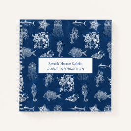 ブルー海マリン動物達ビーチハウスゲスト情報 ノートブック