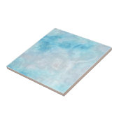 ブルー海モノグラム抽象芸術アート タイル (側面)