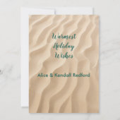 ブルー海リースクリスマスフォトカード ノートカード (裏面)