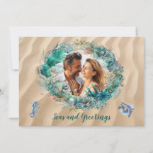 ブルー海リースクリスマスフォトカード